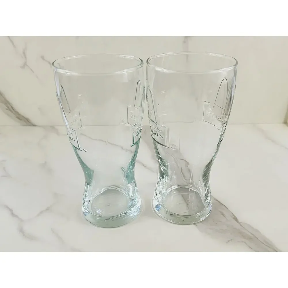 McDonald's Clear Tall Glass 16oz Drinking Glasses 6 1/2